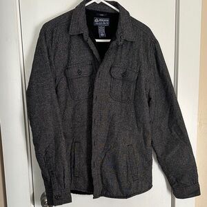 American Rag Charcoal Gray Shacket fleece lined size L